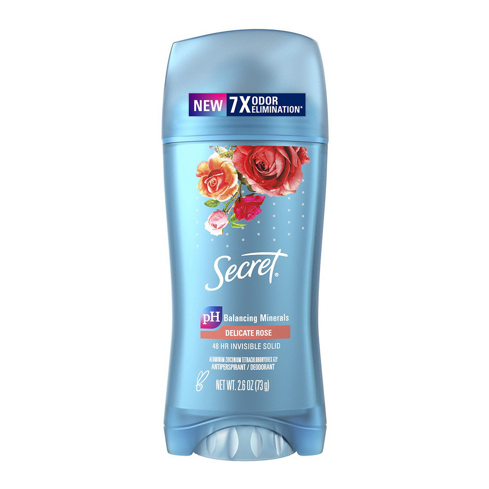 Secret Invisible Solid Antiperspirant and Deodorant Delicate Rose, 2.6 Oz